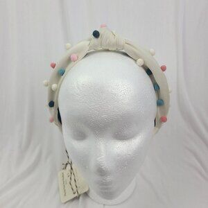 Matilda Jane Wonderment Playful Pom Pom Headband White All Sizes NEW with Tags